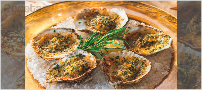 Ostras gratinadas con crema de mantequilla